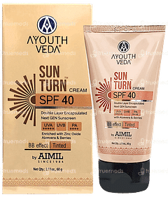 Ayouthveda Sun Turn Spf 40 Pa++++ Cream 60gm