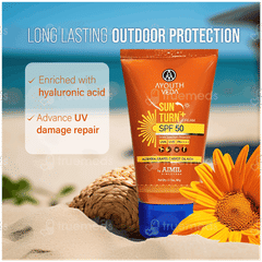 Ayouthveda Sun Turn + Spf 50 Pa++++ Cream 60gm