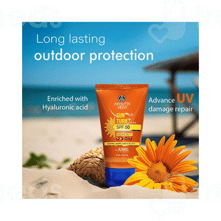 Ayouthveda Sun Turn + Spf 50 Pa++++ Cream 60Gm