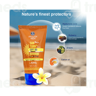Ayouthveda Sun Turn + Spf 50 Pa++++ Cream 60Gm
