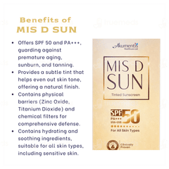 Mis D Sun Spf50 Pa+++ Tinted Sunscreen 50Gm