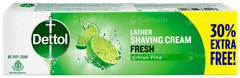 Dettol Fresh Citrus Pine Lather Shaving Cream 60+18gm Free