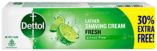 Dettol Fresh Citrus Pine Lather Shaving Cream 60+18gm Free