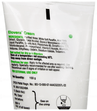 Elovera Paraben Free Cream 150Gm