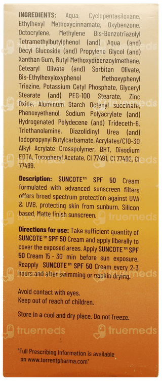 Suncote Spf 50+ Pa++++ Matte Finish Cream 50gm