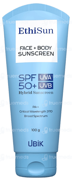 Ethisun Spf 50+ Pa++ Hybrid Sunscreen 100gm Ethisun Spf 50+ Pa++ Hybrid Sunscreen 100gm