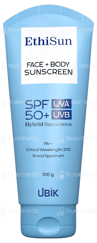 Ethisun Spf 50+ Pa++ Hybrid Sunscreen 100gm
