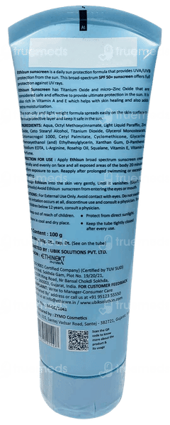 Ethisun Spf 50+ Pa++ Hybrid Sunscreen 100gm