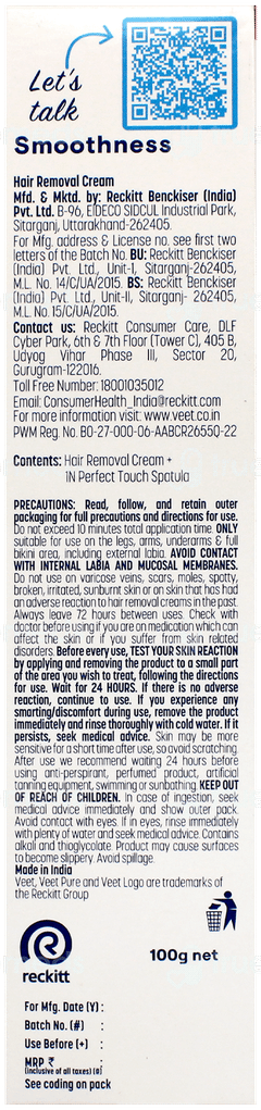Veet Pure Body & Full Bikini Sensitive Skin Hair Removal Cream 100Gm