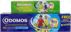 Odomos Non Sticky Mosquito Repellent Cream 100gm With Odomos Natural Cream 23gm Free