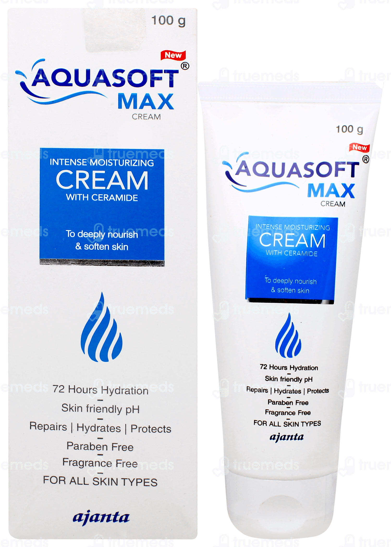 Metasoft Cream Aquasoft Max Intense New Moisturizing Cream 100gm - Uses, Side Effects ...