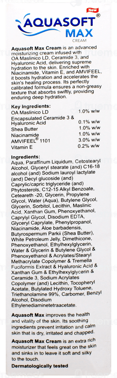Aquasoft Max Intense New Moisturizing Cream 100gm