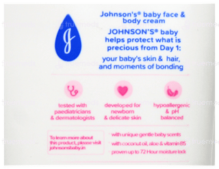 Johnsons Baby New & Improved Face & Body Cream 50Gm