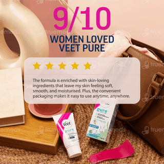 Veet Pure Normal Skin Body & Full Bikini Hair Removal Cream 50Gm + 10Gm Free