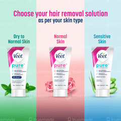 Veet Pure Dry To Normal Skin Body & Legs Hair Removal Cream 50Gm + 10Gm Free