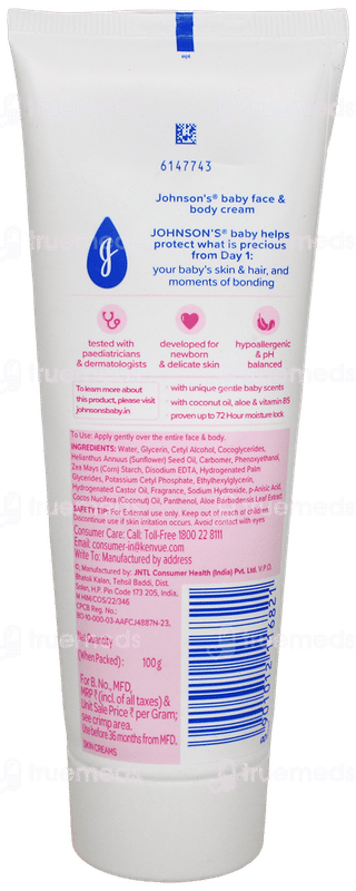 Johnsons Baby New & Improved Cream 100Gm