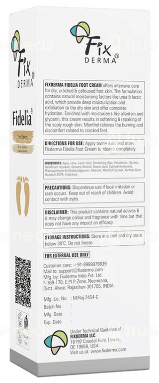 Fixderma Fidelia Foot Cream 75Gm