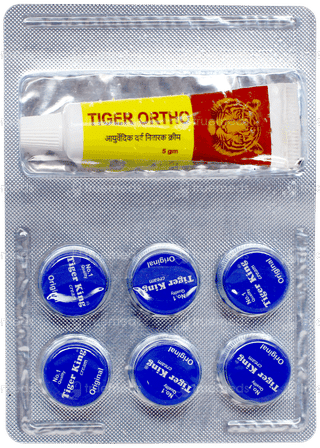 Tiger King Cream 5Gm Pack Of 6 With Tiger Ortho Cream 5Gm Free