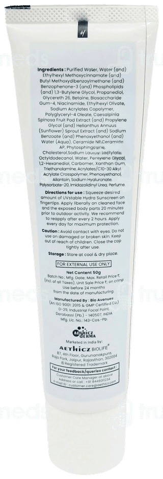 Uvstable Advance Protection Spf 50 Pa +++ Hydra Sunscreen 50Gm