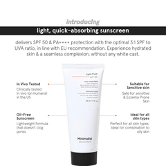 Minimalist Light Fluid Spf 50 Face Sunscreen 50Ml