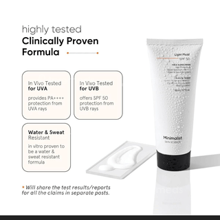 Minimalist Light Fluid Spf 50 Face Sunscreen 50Ml