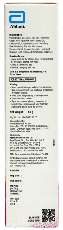 Rashfree Eva Cream 50Gm