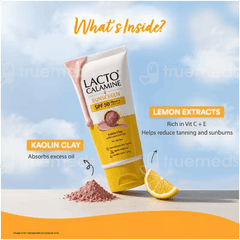 Lacto Calamine Kaolin Clay With Lemon Extracts Spf 50 Pa++++ Sunscreen 50Gm