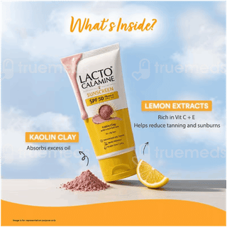 Lacto Calamine Kaolin Clay With Lemon Extracts Spf 50 Pa++++ Sunscreen 50Gm