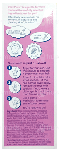 Veet Pure Normal Skin Hair Removal Cream 30Gm +15Gm Free