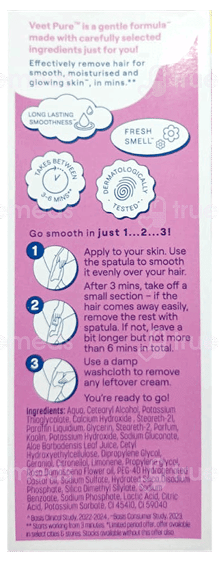Veet Pure Normal Skin Hair Removal Cream 30Gm +15Gm Free
