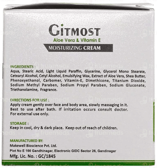 Gitmost Aloe Vera & Vitamin E Deep Hydration Moisturizing Cream 75Gm