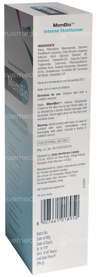 Membio Intense Moisturizer Cream 100Gm