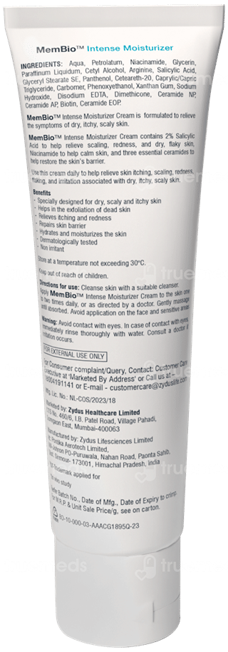 Membio Intense Moisturizer Cream 100Gm