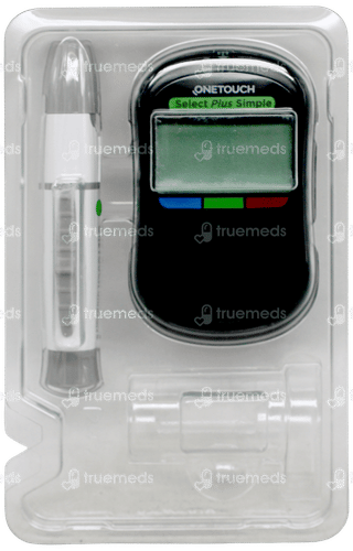 One Touch Select Simple Blood Glucose Monitoring System With 10 Strips Free