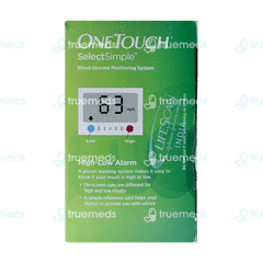 One Touch Select Simple Blood Glucose Monitoring System With 10 Strips Free