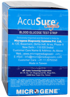 Accusure Simple Blood Glucose Test Strips 50 Accusure Simple Blood Glucose Test Strips 50