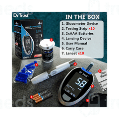 Dr Trust Usa Gold Standard Blood Glucose Monitoring System 10 Test Strip 1