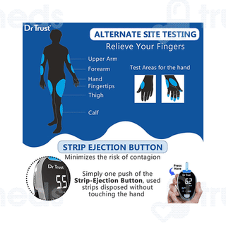 Dr Trust Usa Gold Standard Blood Glucose Monitoring System 10 Test Strip 1