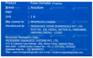 Accusure Pulse Oximeter 1