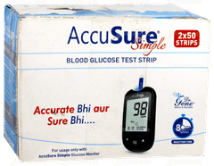 Accusure Simple Blood Glucose Test Strip 100 Accusure Simple Blood Glucose Test Strip 100