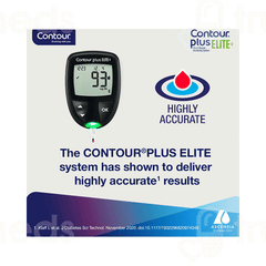 Contour Plus Elite Blood Glucose Monitoring System 1 With 20 Test Strip Free