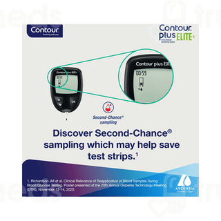 Contour Plus Elite Blood Glucose Monitoring System 1 With 20 Test Strip Free