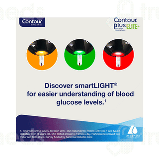 Contour Plus Elite Blood Glucose Monitoring System 1 With 20 Test Strip Free