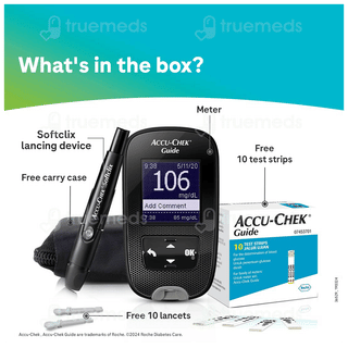 Accu Chek Guide Wireless Blood Glucose Monitoring System 1 With 10 Test Strips Free