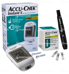 Accu Chek Instant S Blood Glucometer 10 Test Strips Free Kit 1