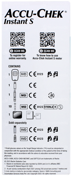 Accu Chek Instant S Blood Glucose Meter Kit 1 With 10 Test Strips Free Accu Chek Instant S Blood Glucose Meter Kit 1 With 10 Test Strips Free