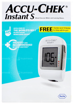 Accu Chek Instant S Blood Glucose Meter Kit 1 With 10 Test Strips Free Accu Chek Instant S Blood Glucose Meter Kit 1 With 10 Test Strips Free