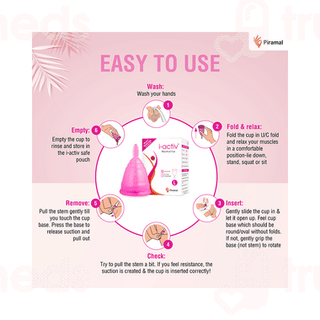 I Activ Menstrual Cup Large With Jute Bag 1