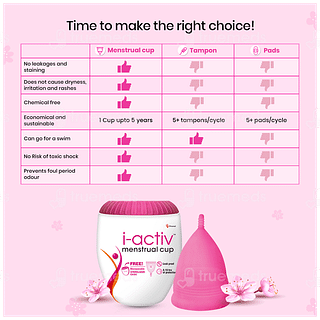 I Activ Menstrual Cup Medium With Jute Bag 1