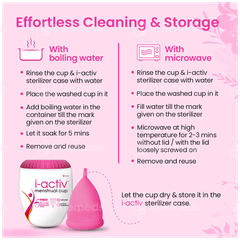 I-activ M Menstrual Cup With Free Sterilizer Case 1